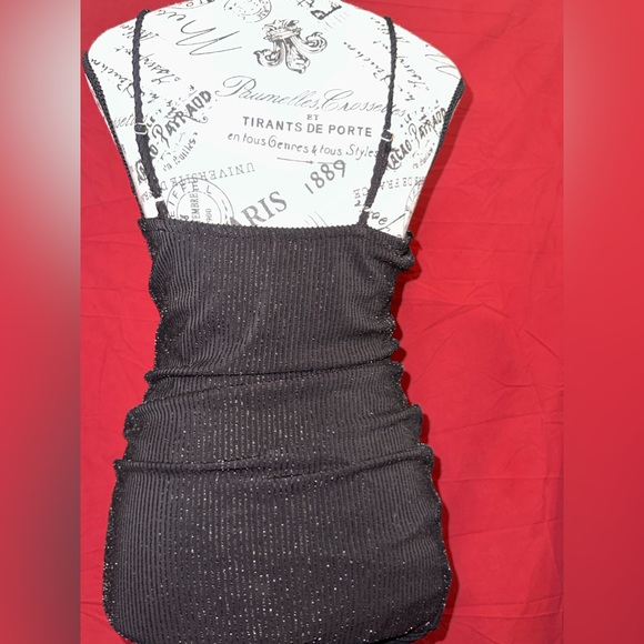 Black Glitter Bodycon Dress - Picture 4 of 5